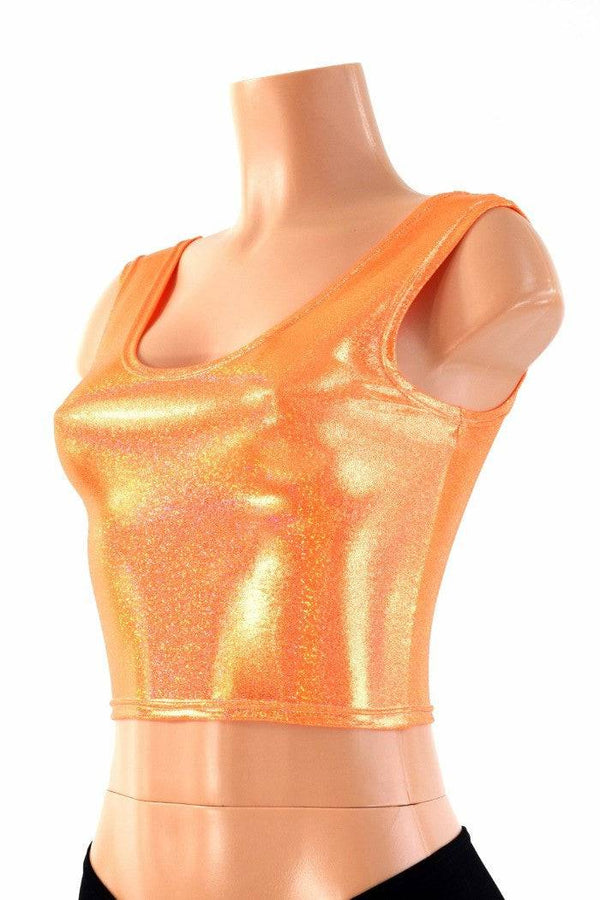 Orange Sparkly Tank Crop - 1