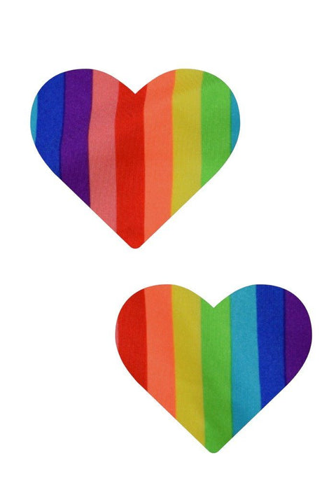 Rainbow Pride Heart Pasties - Coquetry Clothing
