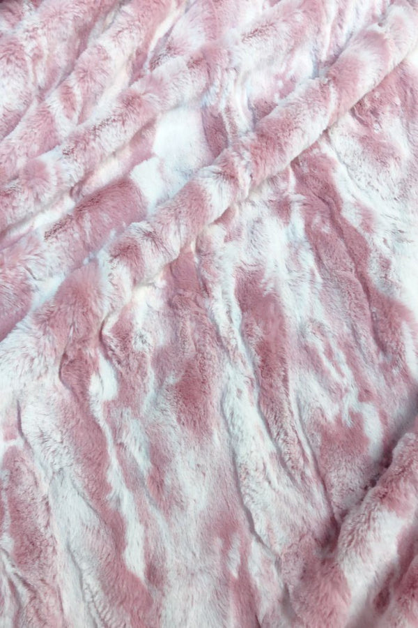 Rosewater Minky Faux Fur Fabric - 1