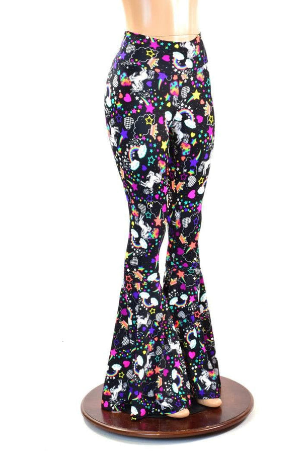 Unicorns & Rainbows High Waist Bell Bottom Flares - 1