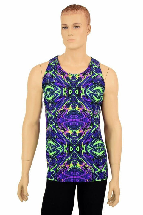 Ready to Ship Mens Neon Melt Muscle Tank Large - Coquetry Clothing