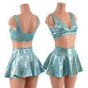 Seafoam Rave Skirt & Starlette Bralette Set - 1