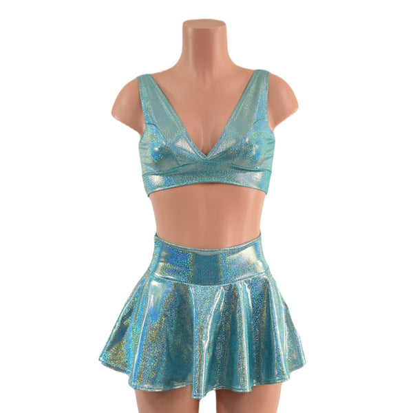 Seafoam Rave Skirt & Starlette Bralette Set - 3