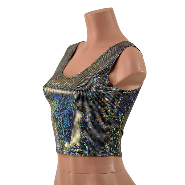 Silver Kaleidoscope Crop Tank - 2