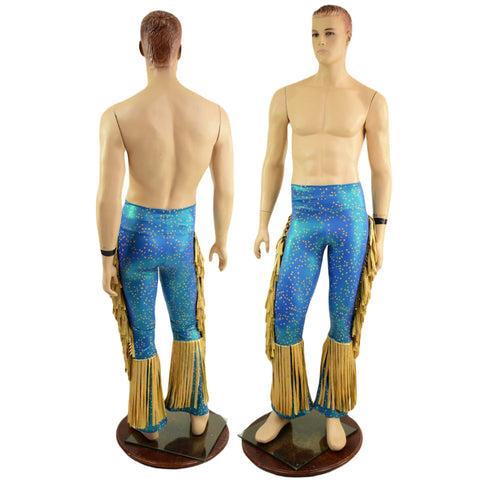 Mens Bootcut Macho Pants with Gladiator Fringe - Coquetry Clothing