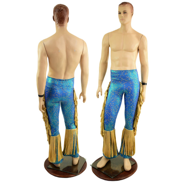 Mens Bootcut Macho Pants with Gladiator Fringe - 1