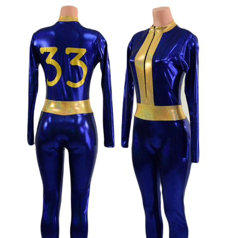 Blue & Gold 33 Fallout Cosplay Suit - Coquetry Clothing