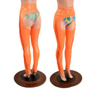 Orange Sparkly Jewel Fringe Chaps (Shorts Not Included) - Coquetry Clothing