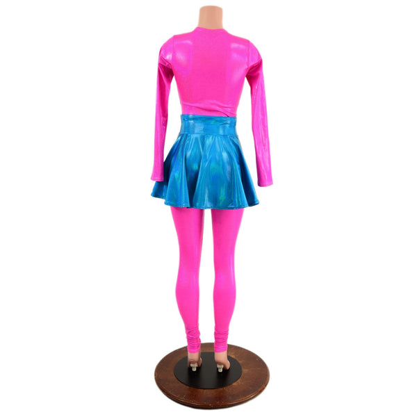 21st Century Girl 4PC Set with Leggings, Top, Skirt and Vest - 8