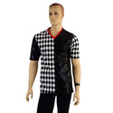 Mens Harlequin V Neck Shirt with Tee Sleeves - 3