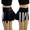 12 Ready to Ship Girls Ruffle Rump Shorts in Black and White Stripe - 1