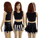 12 Ready to Ship Girls Ruffle Rump Shorts in Black and White Stripe - Coquetry Clothing