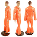 Mens Waterloo Catsuit in Neon Orange Sparkly Jewel - 1