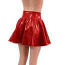 15" Circle Cut Flip Skirt in Red and Gold Sparkly Jewel - Coquetry Clothing