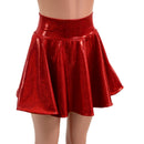 15" Circle Cut Flip Skirt in Red and Gold Sparkly Jewel - Coquetry Clothing