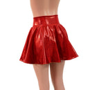 15" Circle Cut Flip Skirt in Red and Gold Sparkly Jewel - Coquetry Clothing