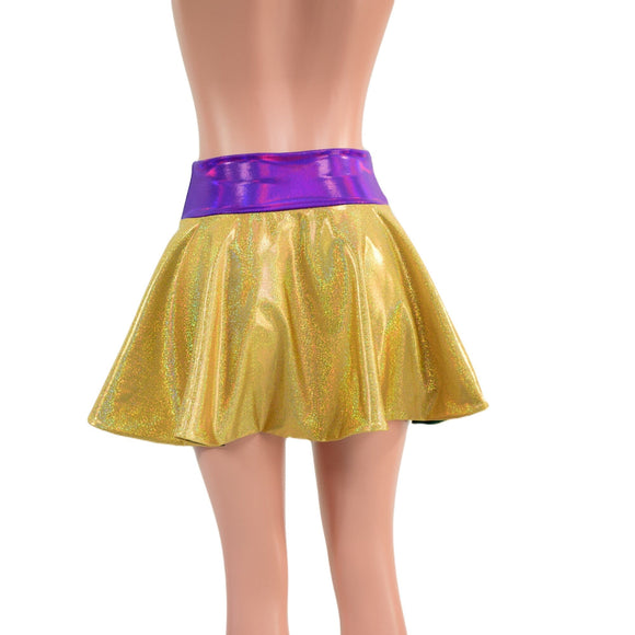 15" Circle Cut Flip Skirt with Slits - Coquetry Clothing