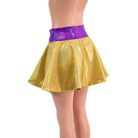 15" Circle Cut Flip Skirt with Slits - Coquetry Clothing
