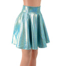 19" Seafoam Holographic Skater Skirt - Coquetry Clothing
