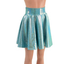 19" Seafoam Holographic Skater Skirt - Coquetry Clothing