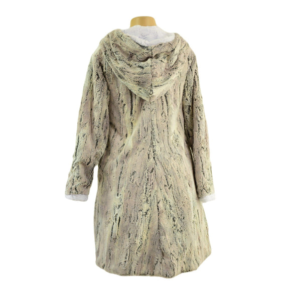 Double Minky Reversible A Line Coat - Coquetry Clothing