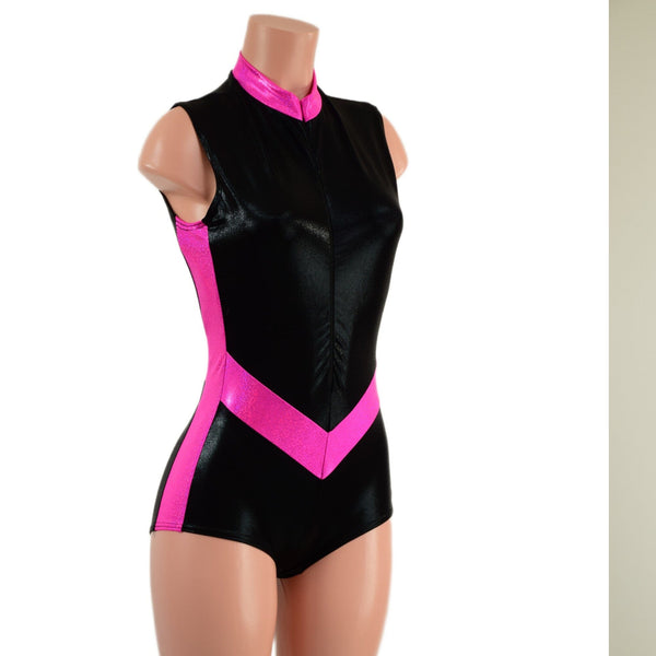 V Front Romper with Siren Cut Leg - 6