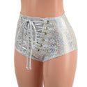 High Waist Siren Shorts with Front Laceup - 5