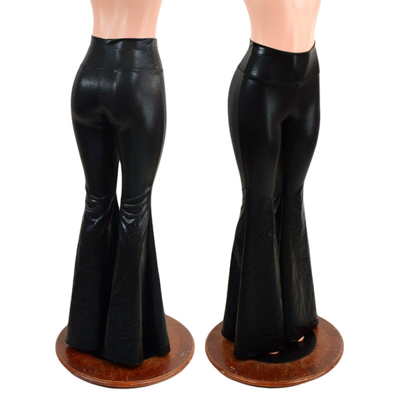 Black Mystique High Waist Solar Flares - Coquetry Clothing