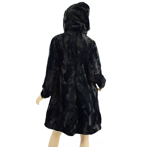 Double Minky Reversible A Line Coat - 7