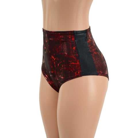 High Waist Siren Shorts with Side Panels - Coquetry Clothing