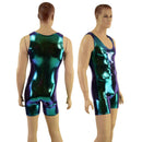 Mens Scarab Holographic Singlet Romper - Coquetry Clothing