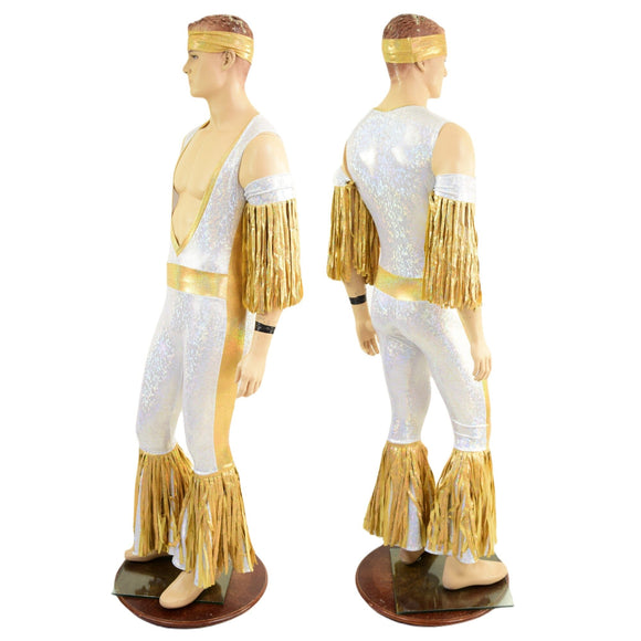 4PC Fringed Mens Wrestling Set - Coquetry Clothing