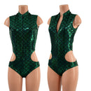 Sleeveless "Stella" Hipnotic Romper in Green Dragon Scale - Coquetry Clothing