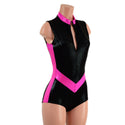 V Front Romper with Siren Cut Leg - 5