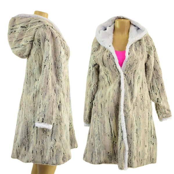 Double Minky Reversible A Line Coat - 2