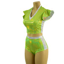 2PC Crop Top and Siren Shorts Set - Coquetry Clothing