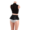 2PC Keyhole Crop Top and Ruffle Rump Siren Shorts Set - Coquetry Clothing