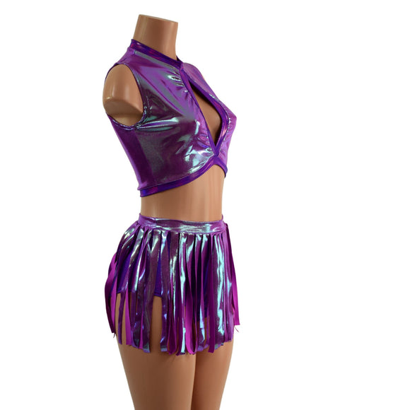 2PC Keyhole Top and Gladiator Shorts Set - Coquetry Clothing
