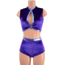 2PC Keyhole Top and Siren Shorts Set - Coquetry Clothing