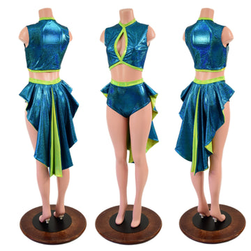 2PC Keyhole Top and Siren Shorts Set - Coquetry Clothing