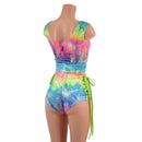2PC Lace Up Crop Tank and Siren Shorts Set - Coquetry Clothing