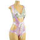 2PC Lace Up Hipnotic Suspender Shorts Romper & Starlette Bralette Set - Coquetry Clothing