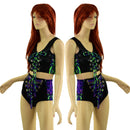 2PC Lace Up Side Panel Top & Siren Shorts Set - Coquetry Clothing