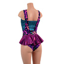 2PC Lace Up Suspender Romper with Ruffle Rump & Tube Top Set - Coquetry Clothing