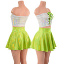 2PC Lace Up Tube Top and 15" Circle Cut Skirt Set - Coquetry Clothing