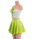 2PC Lace Up Tube Top and 15" Circle Cut Skirt Set - Coquetry Clothing
