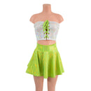 2PC Lace Up Tube Top and 15" Circle Cut Skirt Set - Coquetry Clothing