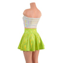 2PC Lace Up Tube Top and 15" Circle Cut Skirt Set - Coquetry Clothing