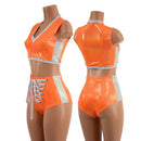 2PC Side Panel Top and Lace Up Set - Coquetry Clothing