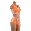 2PC Side Panel Top and Lace Up Set - Coquetry Clothing